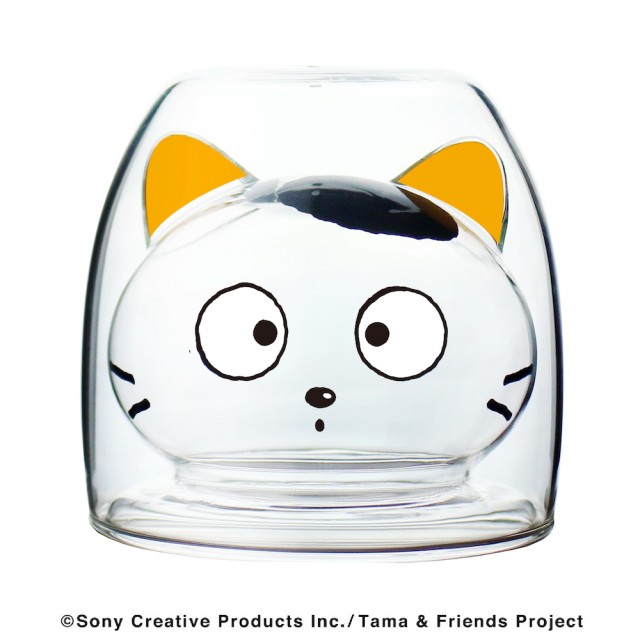 ミルクを注ぐと懐かしの猫キャラ「タマ」が現れる…!ネコ好き向けのダブルウォールグラスが登場