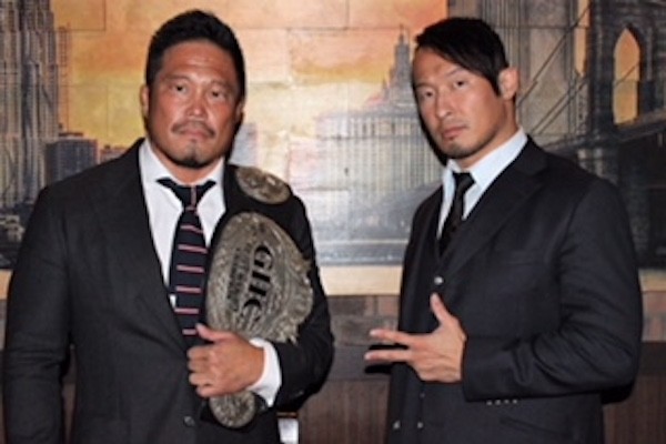 【プロレスリング・ノア】<5.29後楽園でGHC3大選手権開催!>GHCヘビー・杉浦vs丸藤、調印式の模様