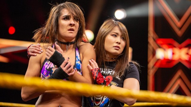 【WWE】紫雷イオが盟友ダコタの救済に登場、王者シェイナにアッパー炸裂