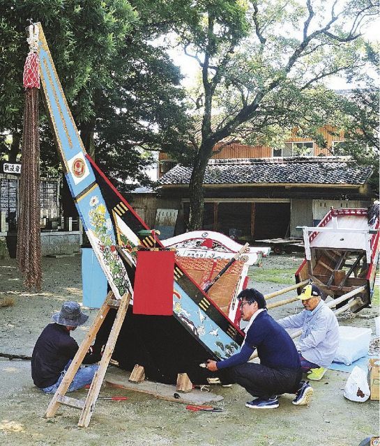 秋祭りの準備大詰め 日出神社は神船組み立て、熊野三所神社は獅子舞稽古、和歌山（AGARA 紀伊民報）｜ｄメニューニュース（NTTドコモ）