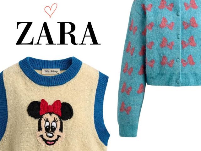【新品】ZARAミッキープルートVネックセーター 新品】ZARAミッキープルートVネックセーター ZARA ニットセーター