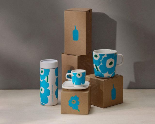 ブルーボトルコーヒーがマリメッコとコラボ ブルーカラーの