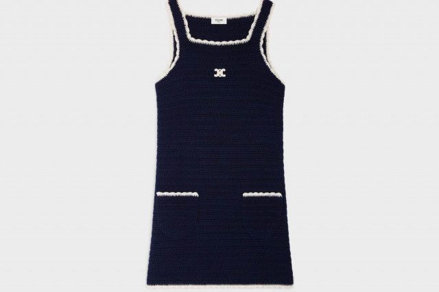 CELINE トリオンフ刺繍入りポロシャツ M