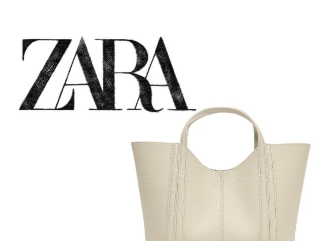 国内発送☆ZARA☆オーバル*ショルダーバッグ エクリュ