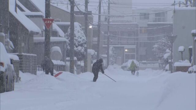 もう嫌もういいです」札幌では夜が明ける前から雪かき… 日本海側中心に大雪 交通にも影響（HTB北海道ニュース）｜ｄメニューニュース（NTTドコモ）