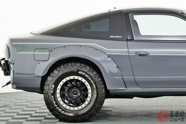 日産「180SX “SUV”」登場!? ド迫力ワイドフェンダー×リフトアップで超タフに！  斬新「装甲車」スタイルの「28年落ちクーペ」米で落札（くるまのニュース）｜ｄメニューニュース（NTTドコモ）