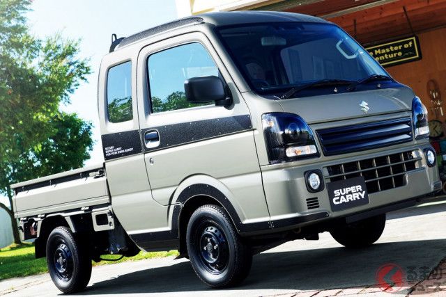 新車151万円！ スズキ「斬新軽トラ」がスゴい！ 5速MT×「デフロック付き高性能4WD」に精悍“黒すぎ顔”がカッコイイ！ ワイルド仕様の「スーパー キャリイ」は日常使いも違和感ナシ（くるまのニュース）｜ｄメニューニュース（NTTドコモ）