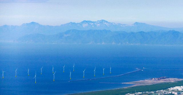 北海道で洋上風力施設を公開　石狩湾、12月に運転開始へ