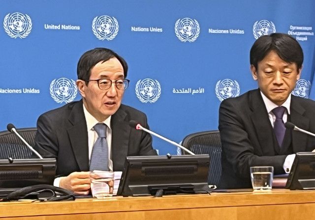「核兵器なき世界を目指す」　安保理議長の山崎大使が会見