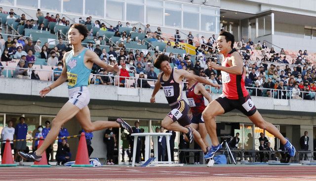 陸上男子200m鵜沢飛羽が優勝　静岡国際、飯塚翔太2位