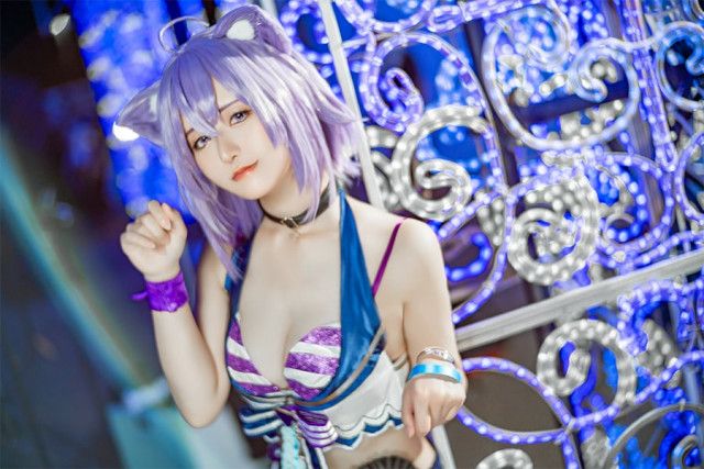 コスプレ】「ホロライブ」猫又おかゆの水着衣装にドキッ！「美白肌が映える」（マグミクス）｜ｄメニューニュース（NTTドコモ）