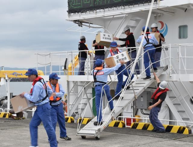 災害支援に港湾活用　細島、延岡新港で輸送訓練