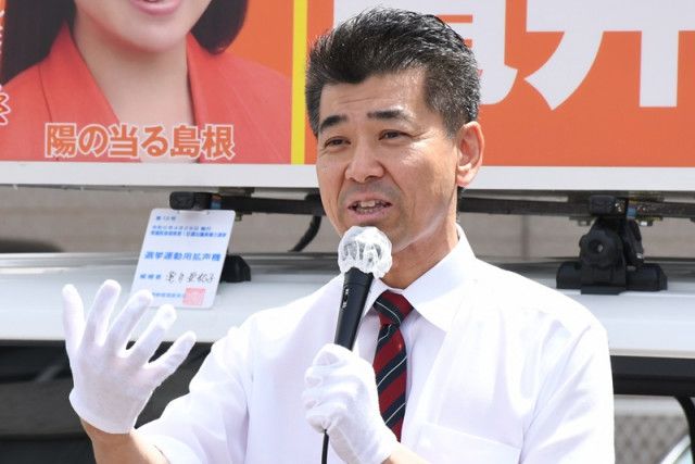 立民・泉代表「政治変えるため、勝利欠かせない」　島根で演説、衆院補選 島根１区
