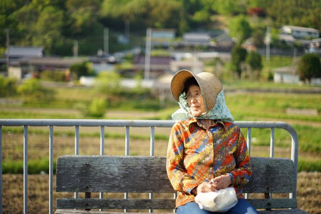 農家 おばあちゃん トップ 日よけ帽子