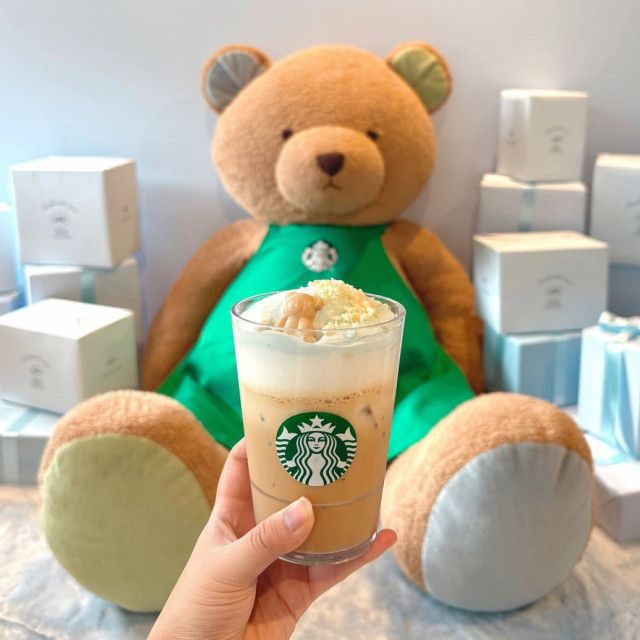 【完売品】オフホワイト×モカベージュ ジェラピケ スタバ コラボ ルームウェア これは事件❤️‍🩹 スタバ × ジェラピケ コラボ 反則的に可愛す