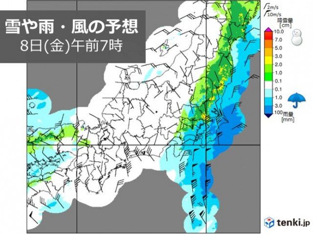 関東　明日8日は警報級の大雪の可能性　23区でも積雪に　来週は気温上昇で春近づく