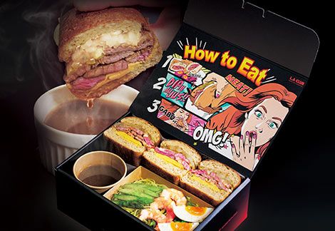 特製スープに豪快にディップ！映えるBOXも魅力の新感覚サンドイッチ