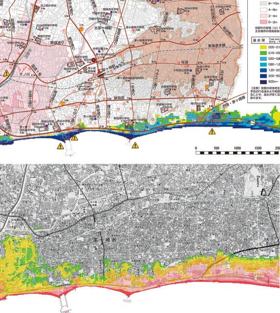 津波ハザードマップの浸水想定いまだ旧基準 相模湾沿いでは茅ヶ崎市のみ〈茅ヶ崎市〉