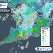 九州で激しい雨　線状降水帯の恐れ