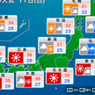 関東以西は猛暑続く 山沿いは急変も