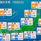 関東など初夏の陽気　昼気温高め