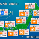 西日本から関東は暑いくらいに