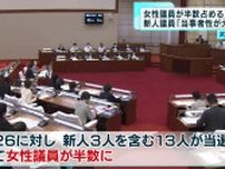 武蔵野市　女性議員が半数占める市議会開会　“当事者性が大事”