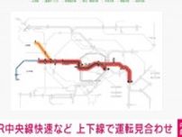 JR中央線快速など上下線で運転見合わせ 西荻窪駅での人身事故の影響