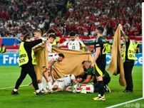 顔面骨折のハンガリーFWが退院 EURO試合中に激しく衝突