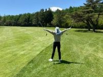 女優の加藤あいが完璧な紫外線対策 「写真映えしなくてもいい」と快晴のゴルフを大満喫
