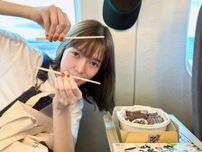 佐藤栞里、新幹線で“飯テロ”ショットに驚きの声！ 選んだ朝食に「胃袋最強」「食いしん坊だな！」