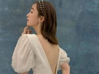 「かわいすぎてきゅん」藤井サチ、ウエディングドレス姿で美背中を大胆披露！ 「デコルテ綺麗すぎる」