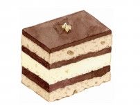 フランス菓子のオペラを、餡を使った浮島と羊羹で表現。福岡・宇美『季のせ』の「をぺら」。