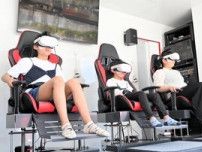 VR防災体験車をお披露目　県が導入、「地震編」など3種類