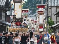 能登の夏が始まった　巨大な灯籠舞うキリコ祭りの先駆け「あばれ祭」