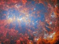 爆発的に星形成が進む矮小銀河NGC 4449　ジェイムズ・ウェッブ宇宙望遠鏡が撮影