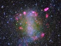 すばる望遠鏡がとらえた不規則銀河NGC 6822（バーナード銀河）