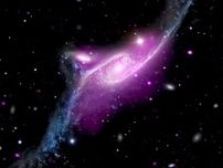 直径50万光年超の巨大な棒渦巻銀河NGC 6872　チャンドラ望遠鏡25周年記念