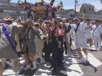 ８年ぶり 浦安三社祭　神輿の「地すり」に歓声