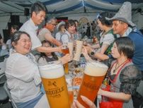 「この暑さがビールのうまさを引き立てる」久屋大通公園で名古屋オクトーバーフェスト