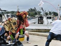 越中祭青年会が獅子舞　石崎奉燈祭で交流 励ましの演舞披露