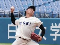 ドラフト候補　法大・篠木健太郎、リーグ通算10勝目「勝ててよかった。野手のおかげです」東京六大学野球