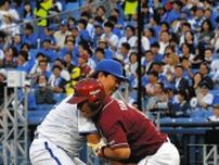山崎武司さんと山口俊さん、DeNAー楽天戦でOB１打席対決 相撲も取り場内を盛り上げる