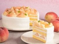 【ダッキーダック】厳選した桃を使用!華麗な｢桃のショートケーキ｣を発売♡