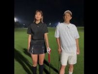 稲村亜美、ミニスカ“ゴルフウェア”姿にファン興奮「素晴らしい」「健康的」
