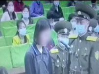 北朝鮮女性「吊し上げの刑」見せしめショーの流出場面