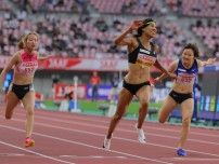 女子１００Ｍは君嶋愛梨沙が３連覇　１１秒４６