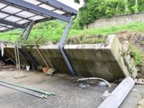 県内で大雨　今治・玉川で135.5ミリ　擁壁崩壊や土砂崩れ、停電も