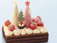 東急フードショーエッジ2023年クリスマス、ビターな生チョコケーキや“梅×抹茶”のアートケーキなど