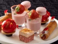 帝国ホテル 東京“魅惑の苺スイーツ”、苺×バラのアフタヌーンティーやバラ香る大人パフェ